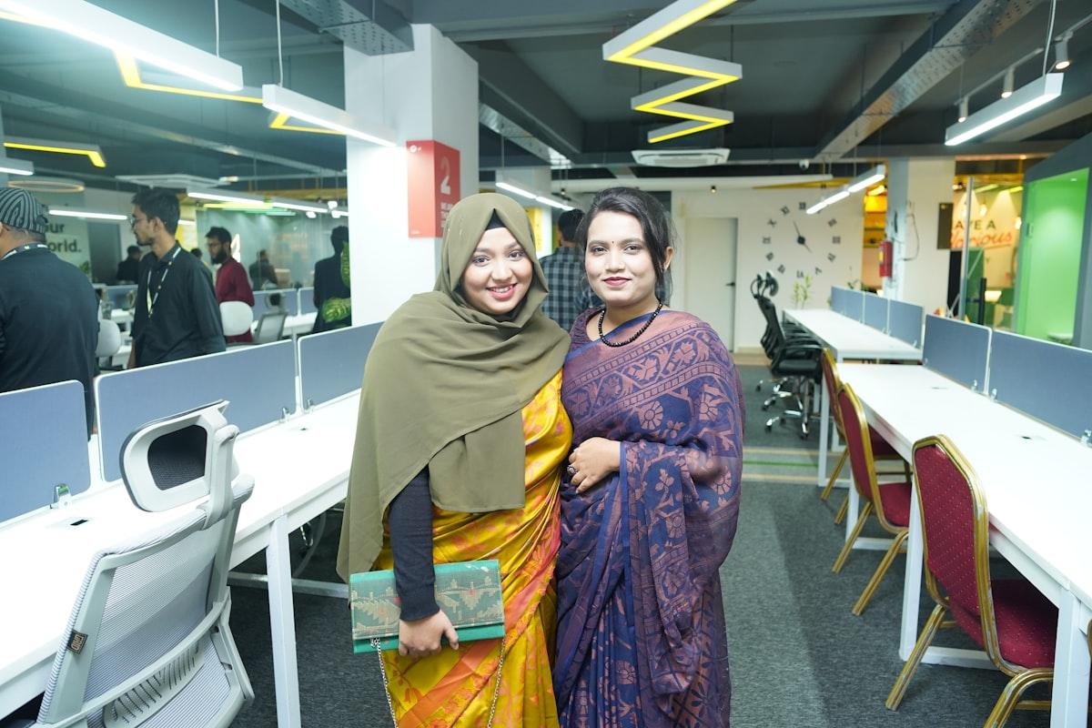 Indian professionals collaborating in a modern office